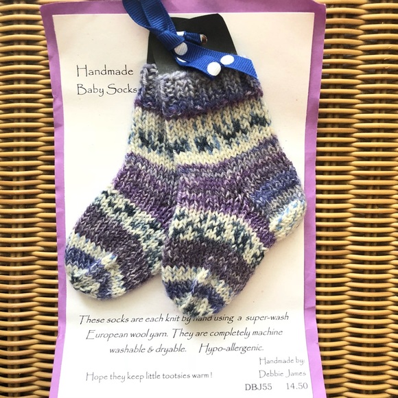 Other - Handmade knit baby socks
